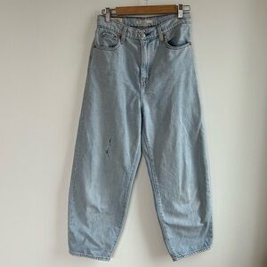 Levi's Light Wash Balloon Wide Leg Crop  Jeans 26